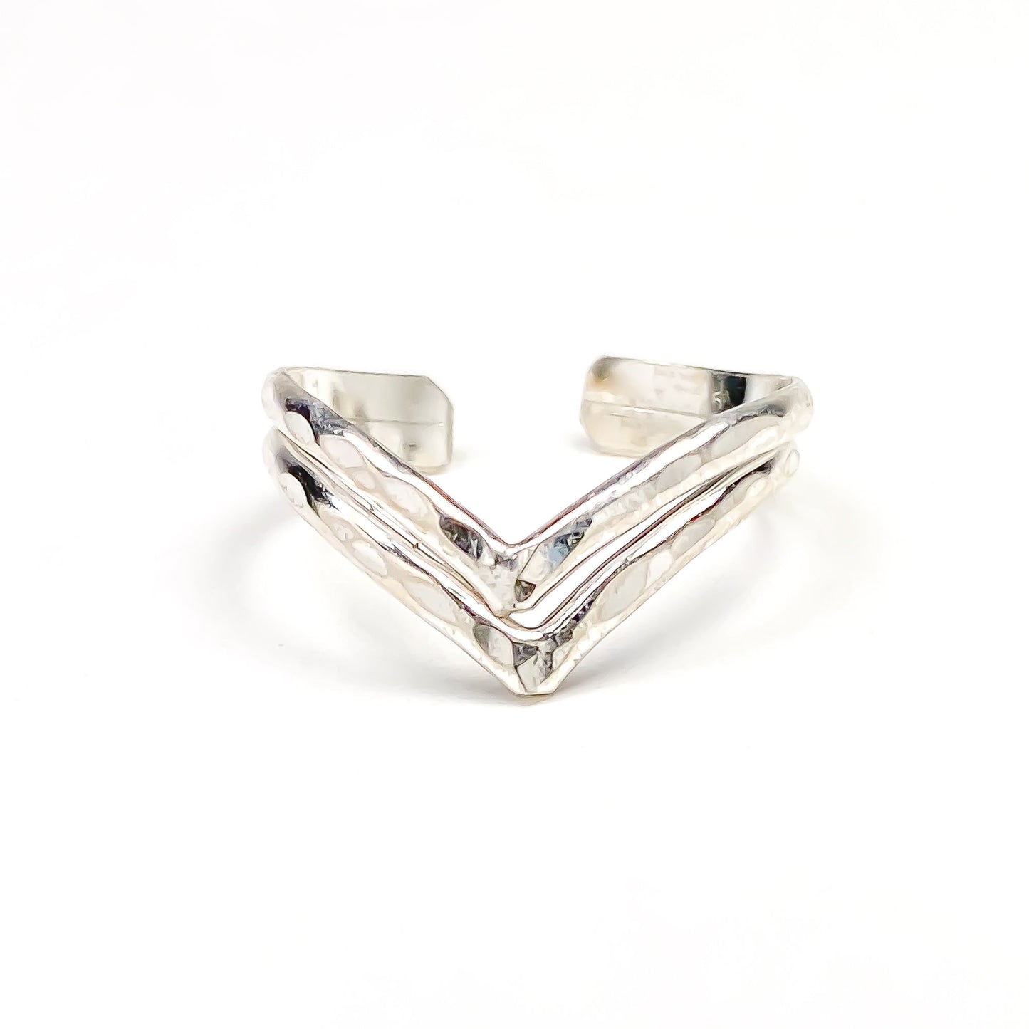 Chevron Toe Ring, Sterling Silver