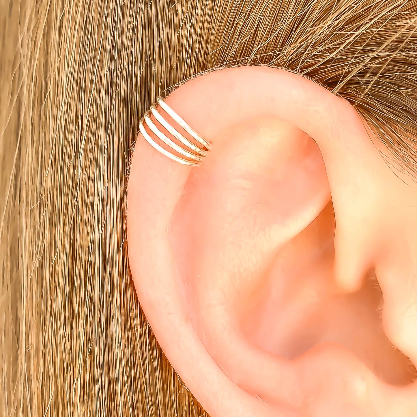 4 Strand Mini Ear Cuff, 14K Gold Filled