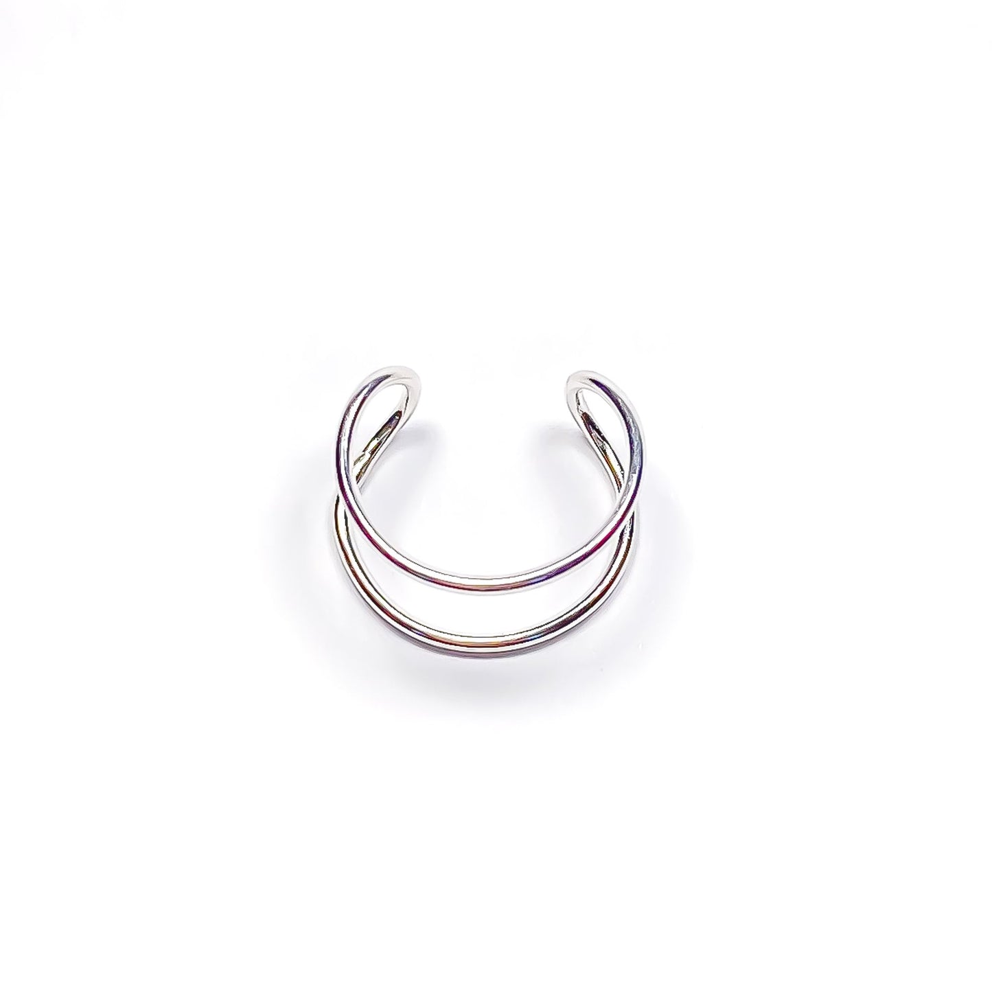 Two Line Conch Ear Cuff, Sterling Silver