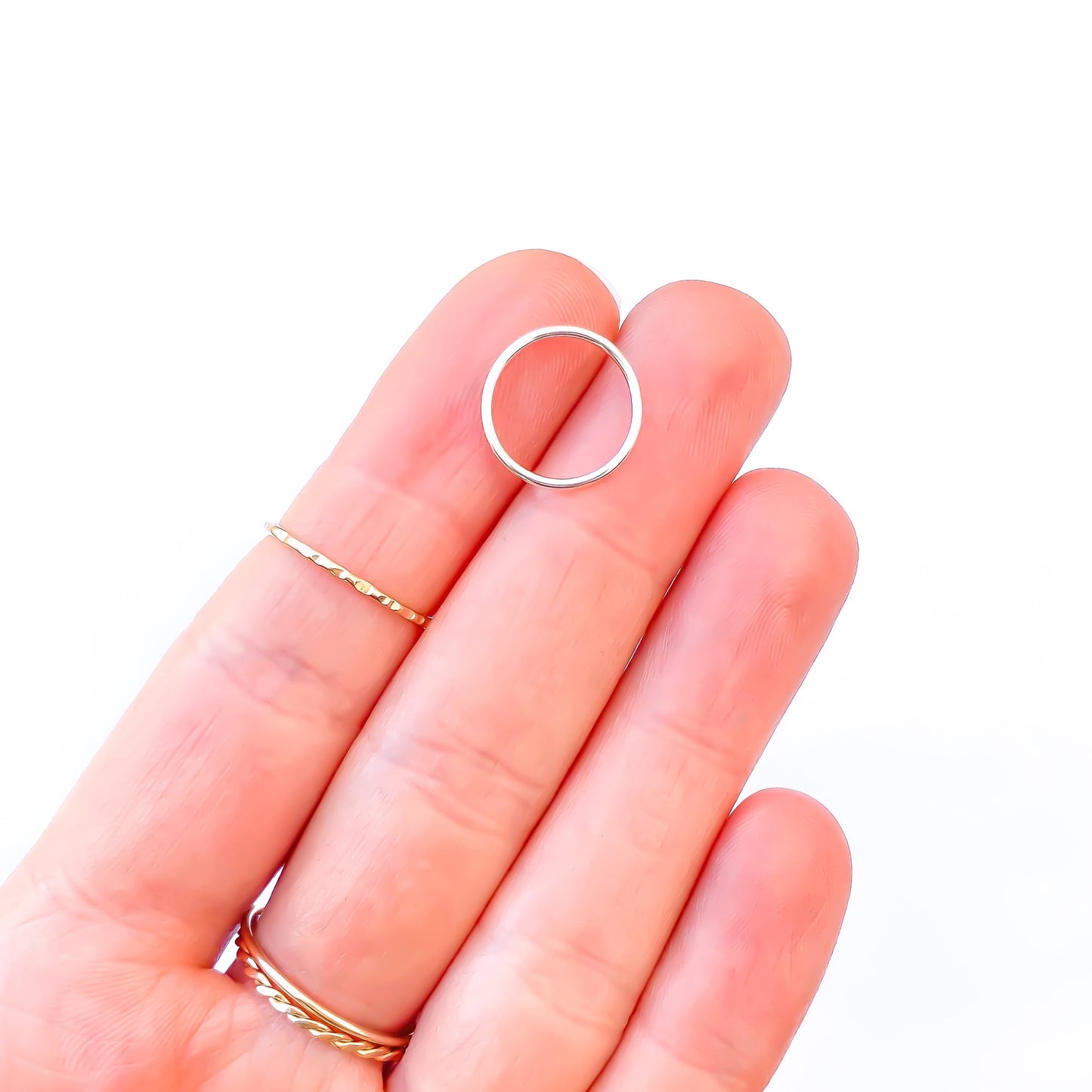 14K White Gold Pierced Conch Hoop