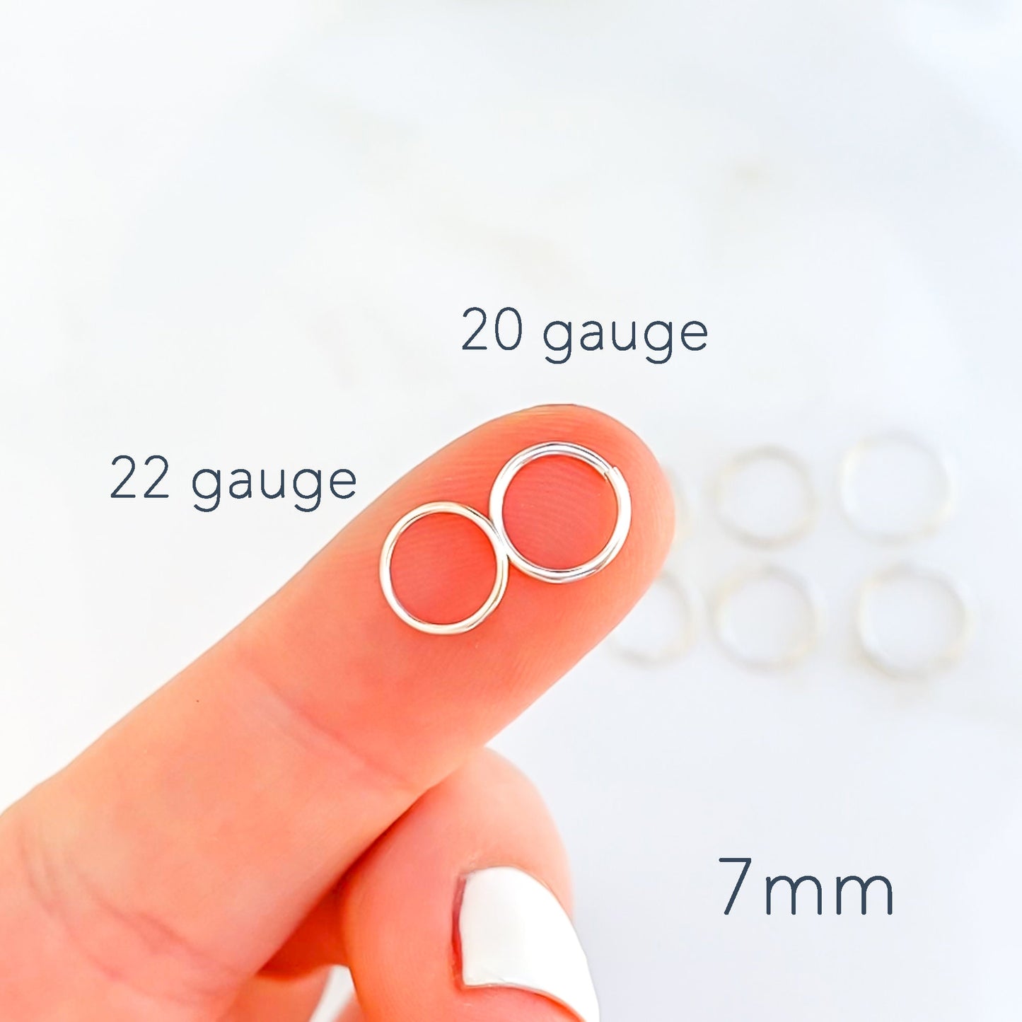 Solid 14K White Gold Cartilage Hoop