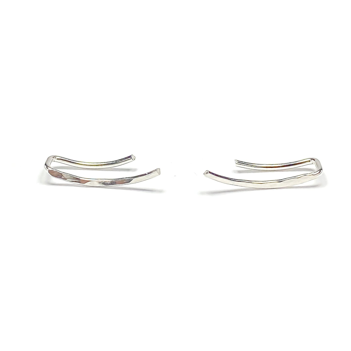 Short Ear Climbers, Sterling Silver