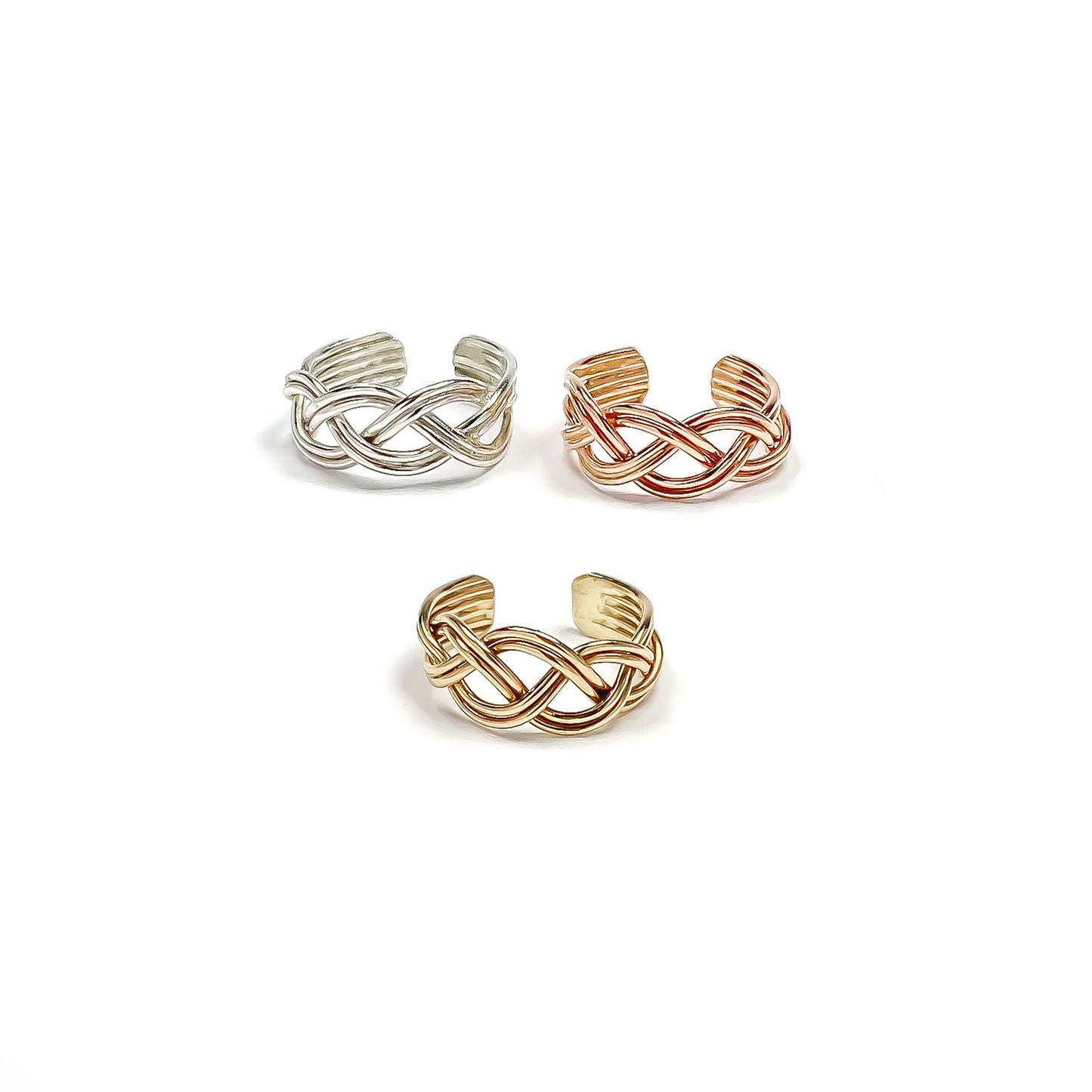 Braid Mini Ear Cuff, 14K Rose Gold Filled