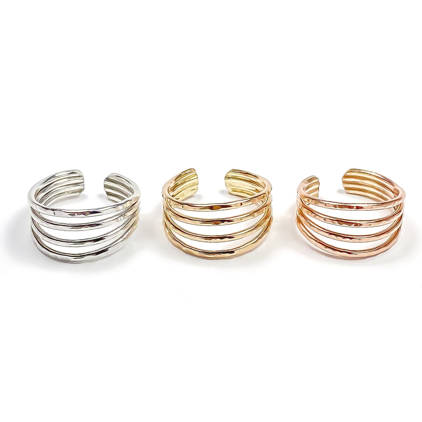 4 Strand Conch Ear Cuff, 14K Rose Gold Filled