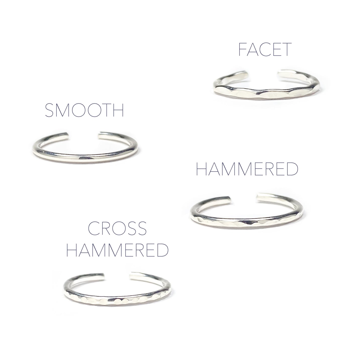 Cross Hammered Toe Ring, 14K Gold Filled