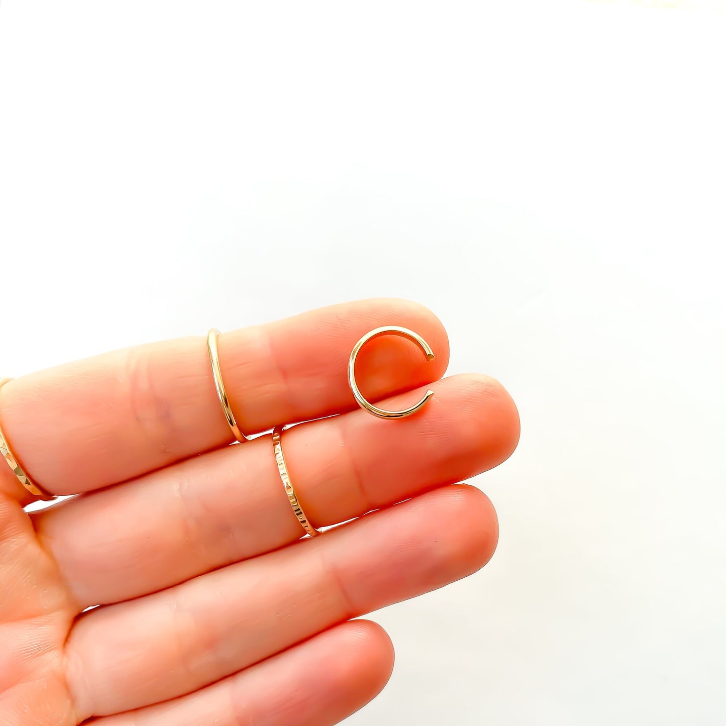 Half Round Gold Filled Conch Ear Cuff, 12 Gauge