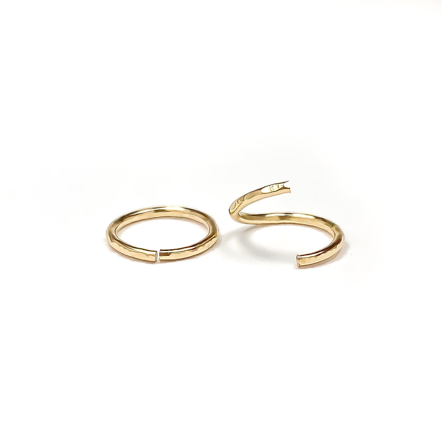 Hammered Huggie Earrings