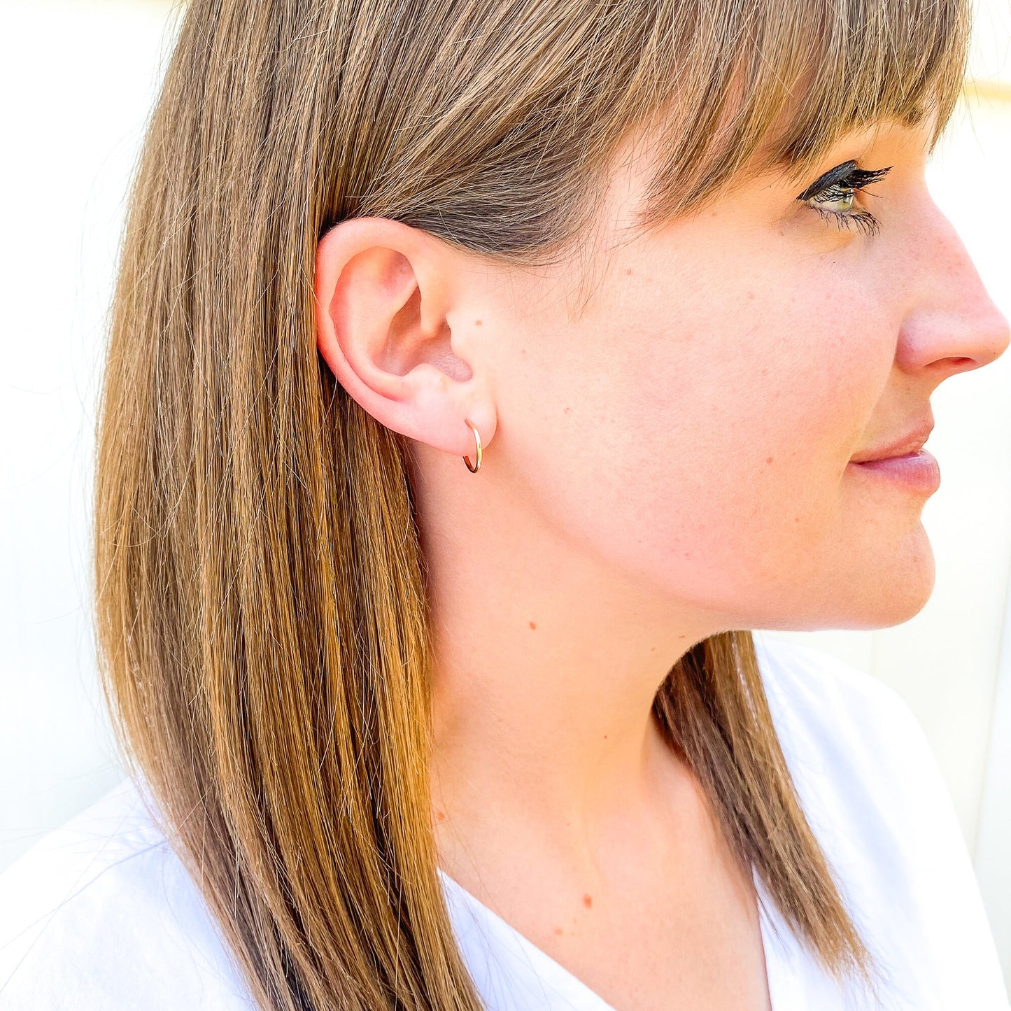 Hoop Earrings with Post, 12mm