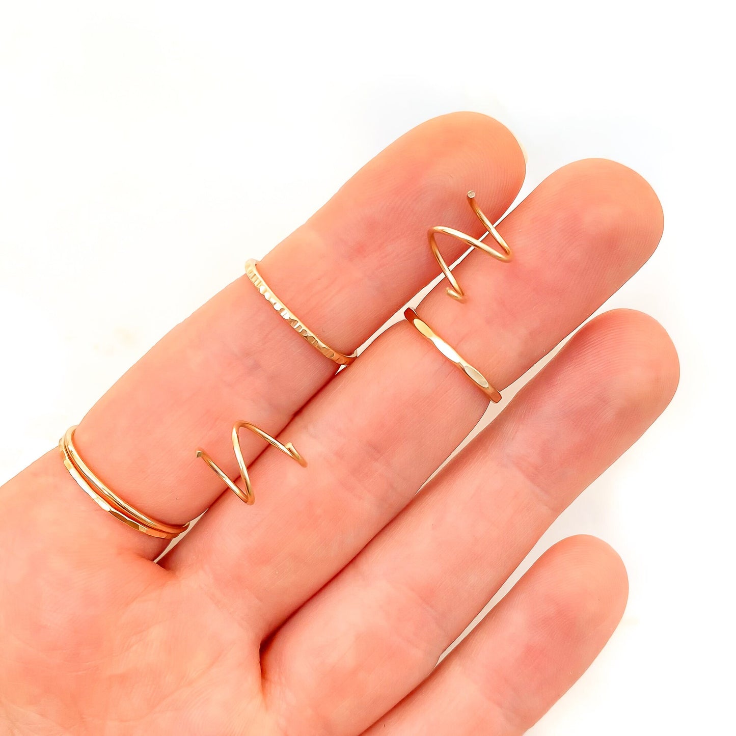 Faux Twist Hoop Earrings