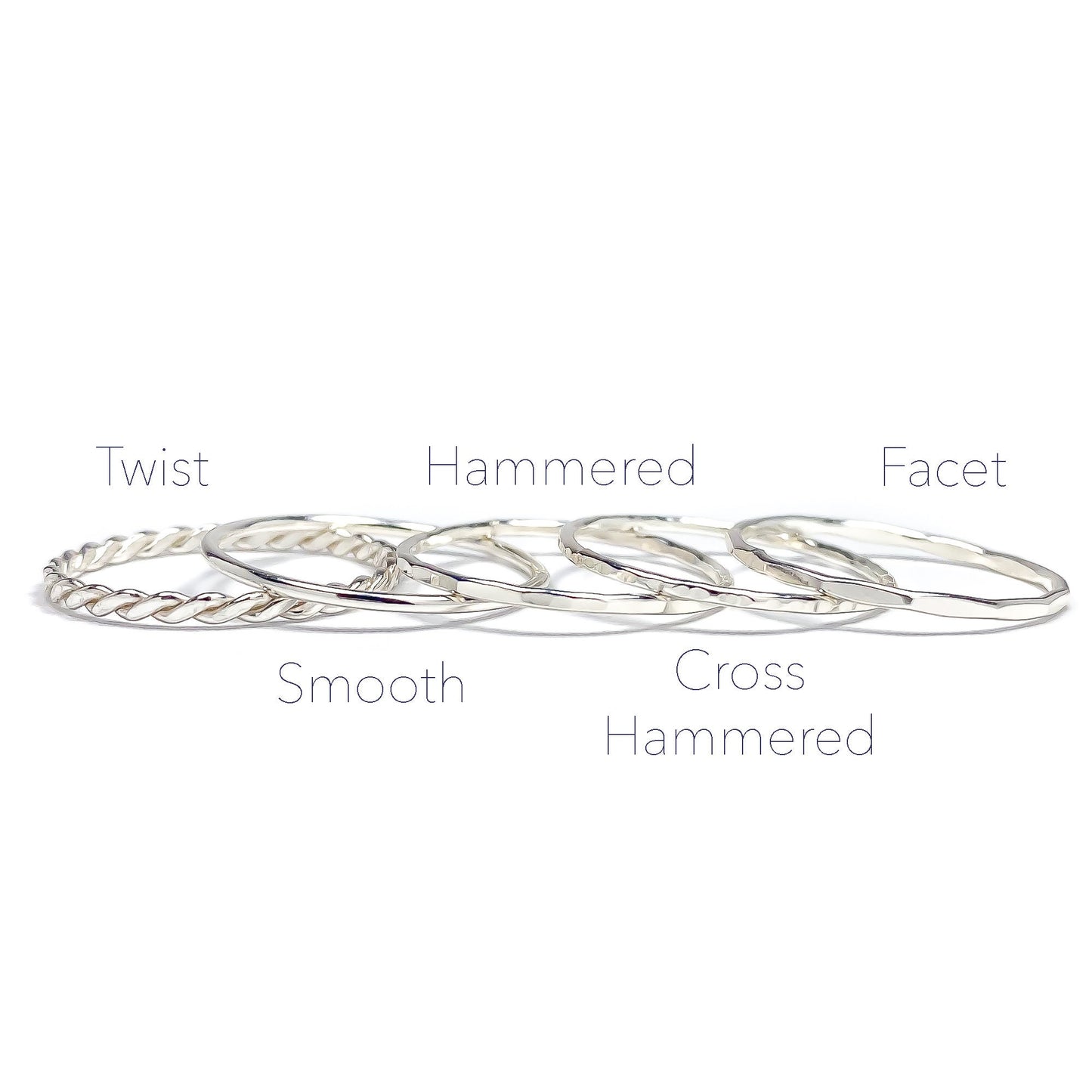 Stacking Ring Set, Sterling Silver