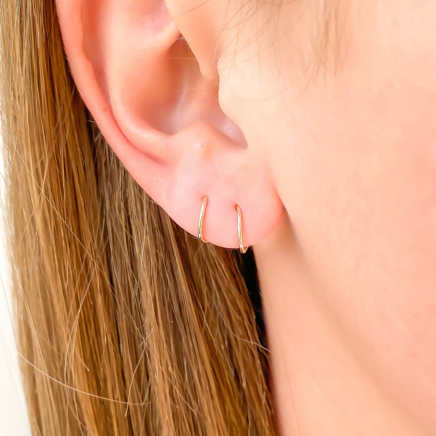 Faux Twist Hoop Earrings