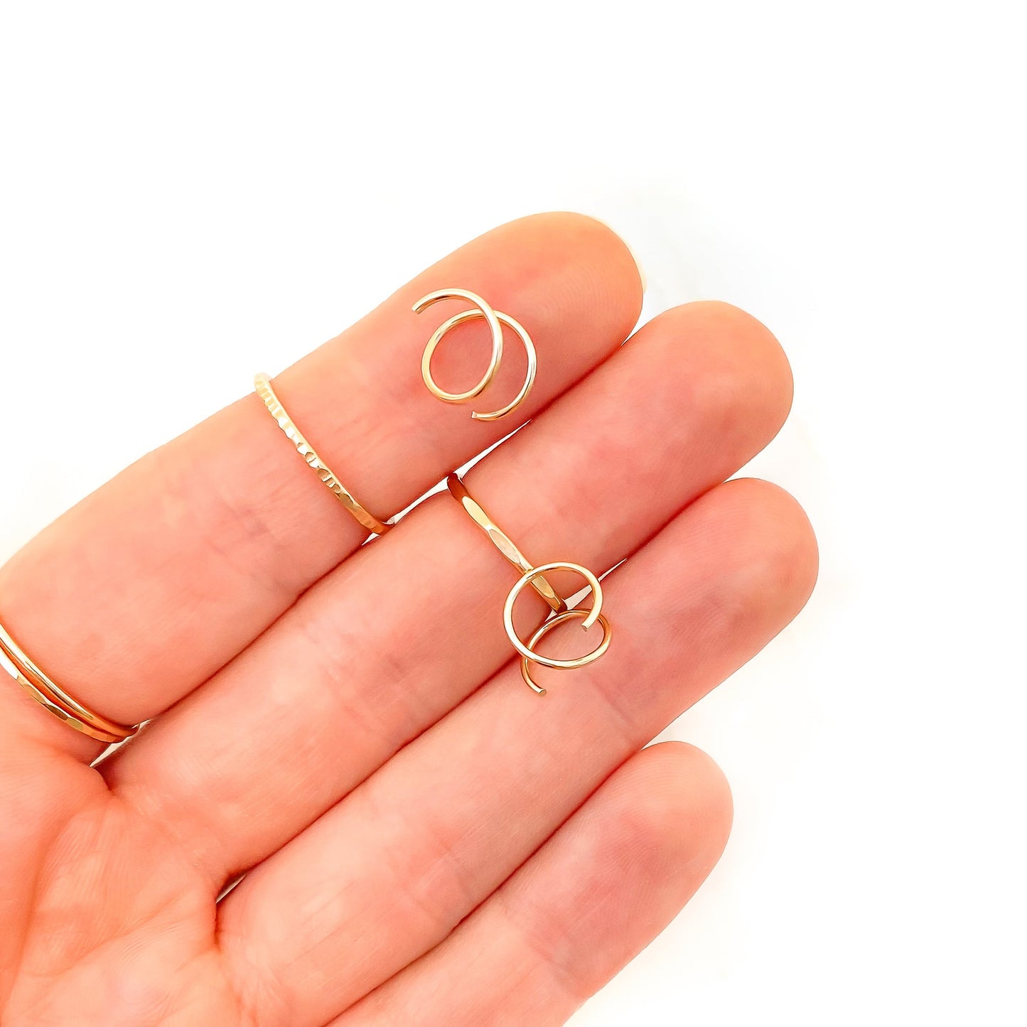 Faux Twist Hoop Earrings