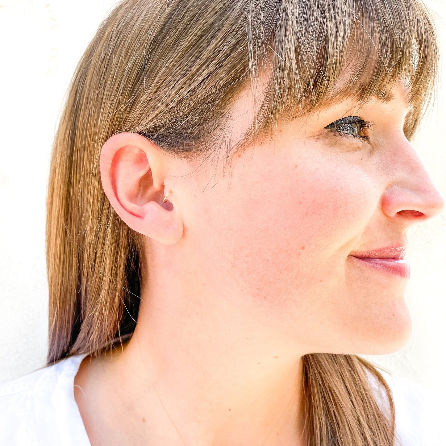 14K Gold Tragus Hoop
