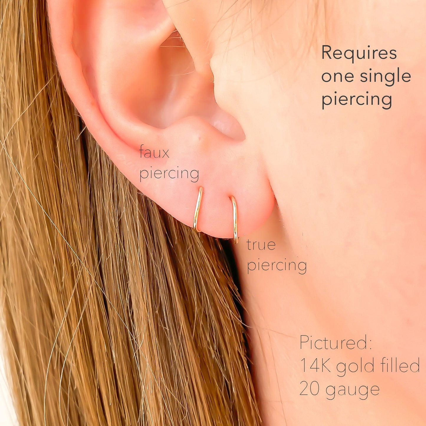 Faux Twist Hoop Earrings
