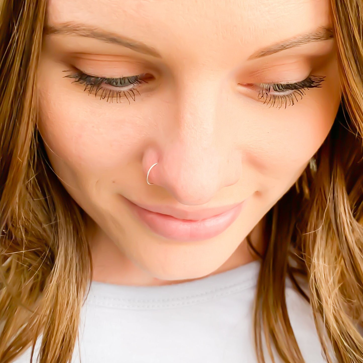 Nose Ring Hoop, Sterling Silver