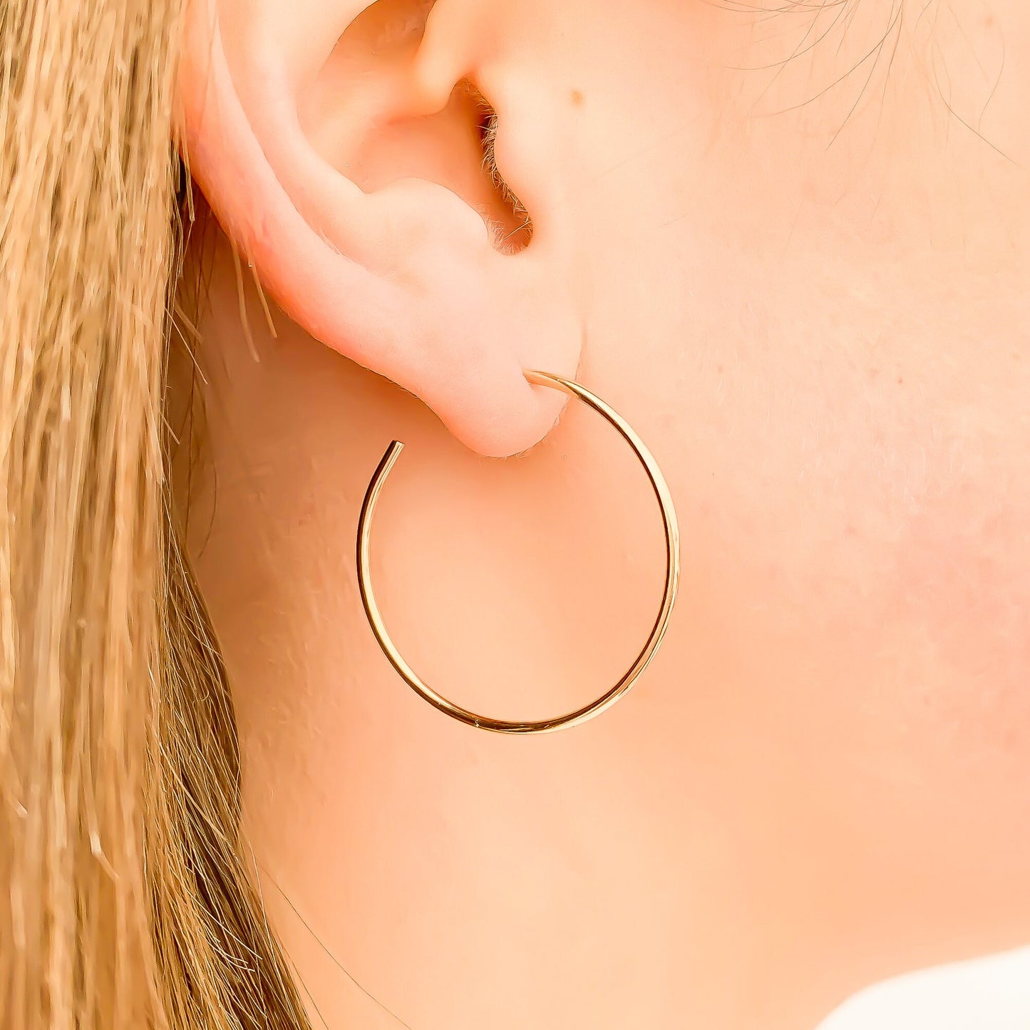 30mm Hoop Earrings, 14K Gold Filled