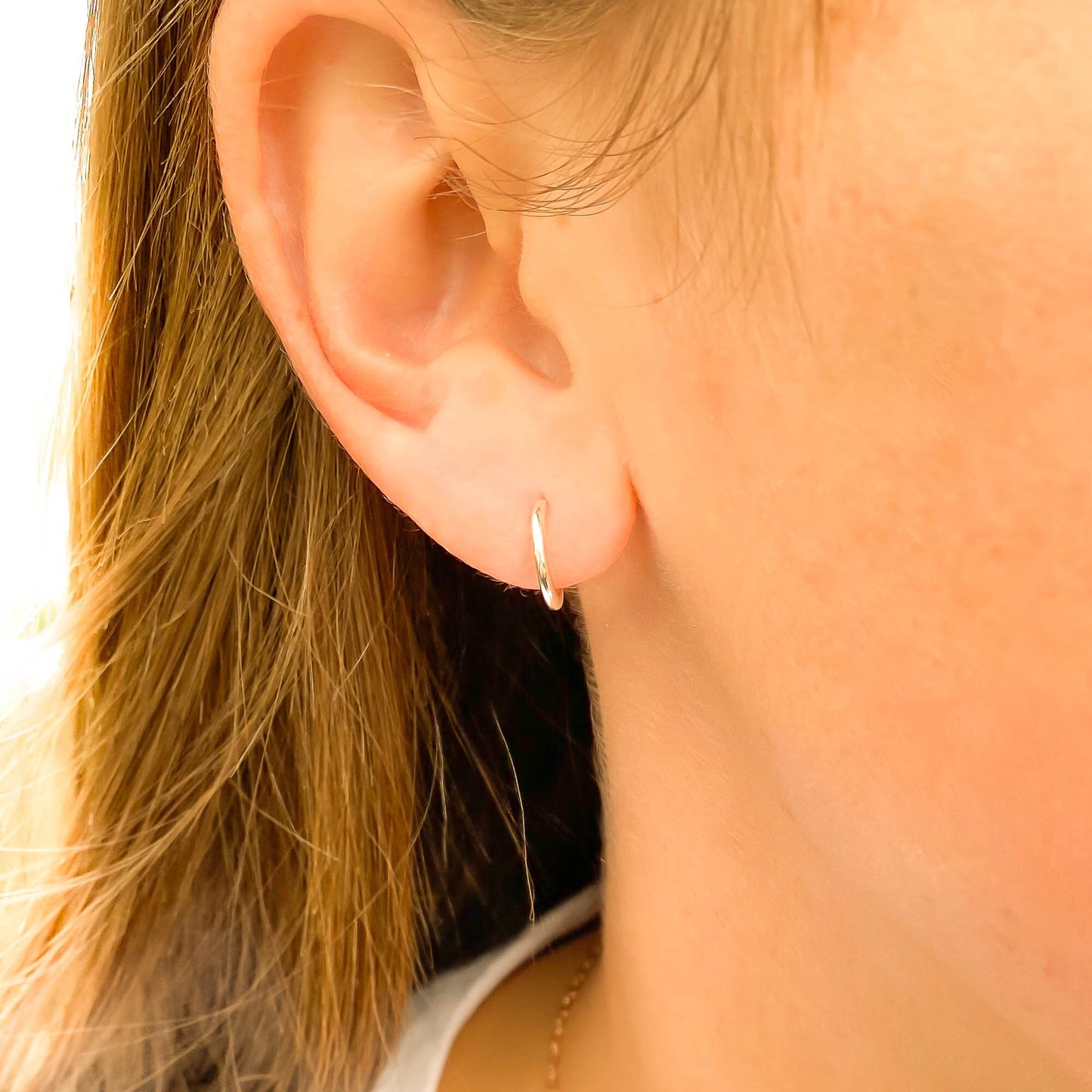 9mm Hoop Earrings with Post