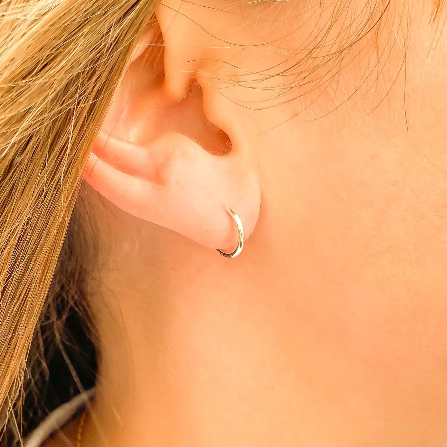 9mm Hoop Earrings with Post
