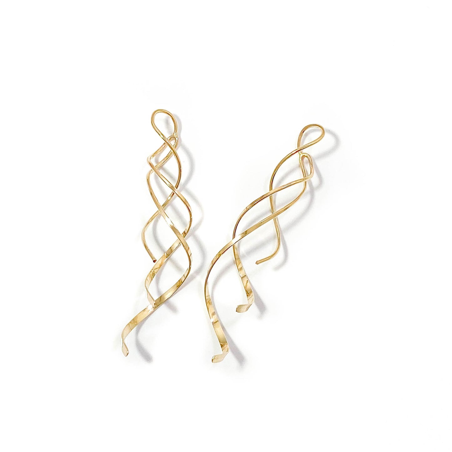Double Spiral Earrings Long