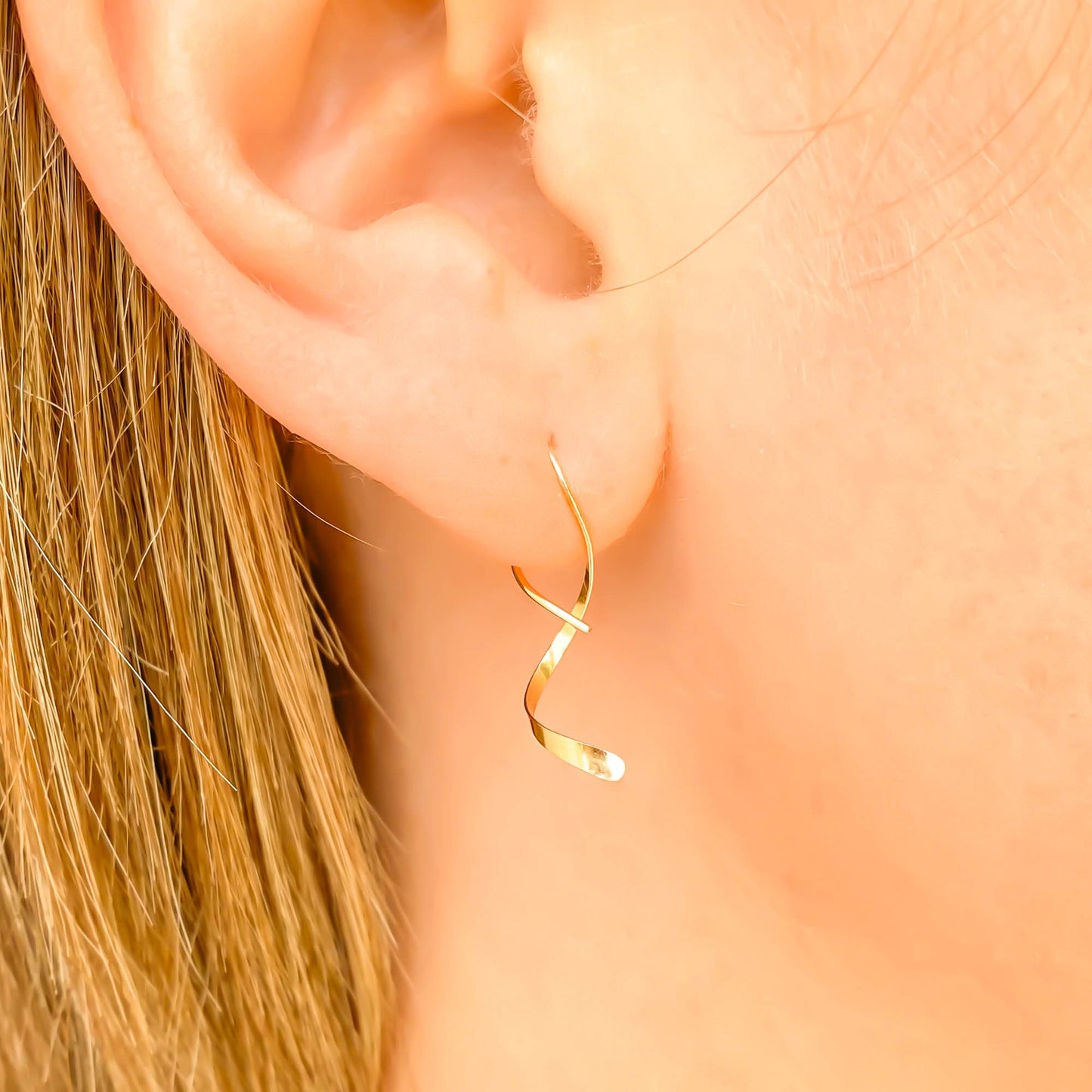 14K Gold Filled Mini Spiral Earrings