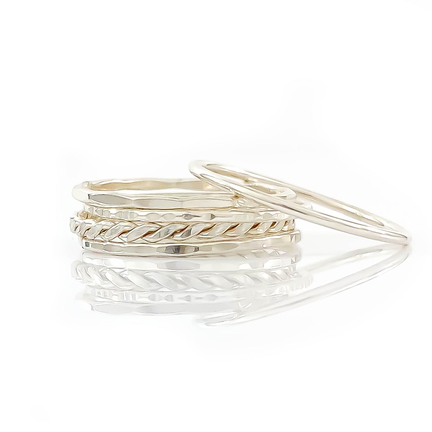 Twist Stack Ring, Sterling Silver