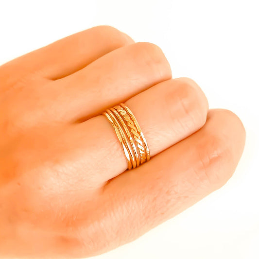 Gold Filled Stacking Ring Set