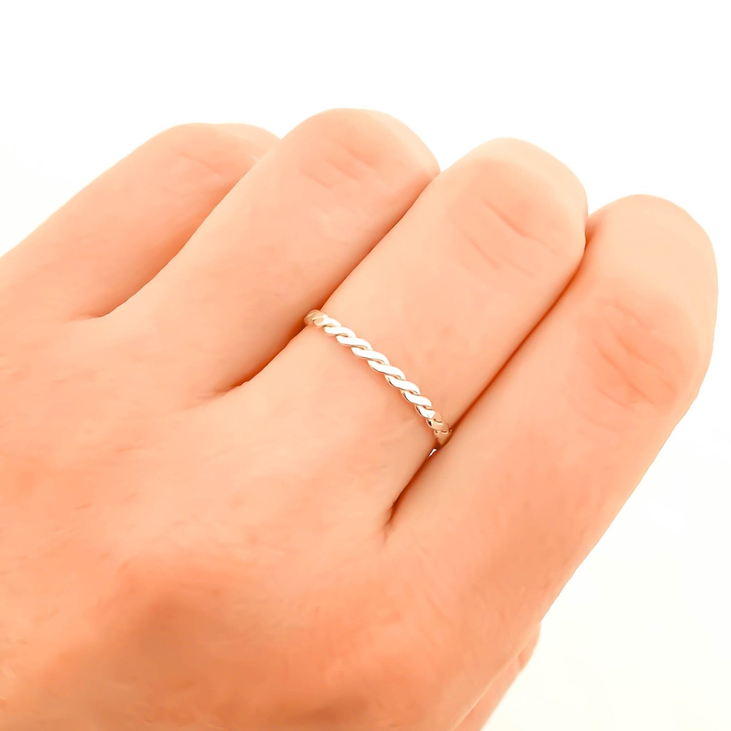 Twist Stack Ring, Sterling Silver