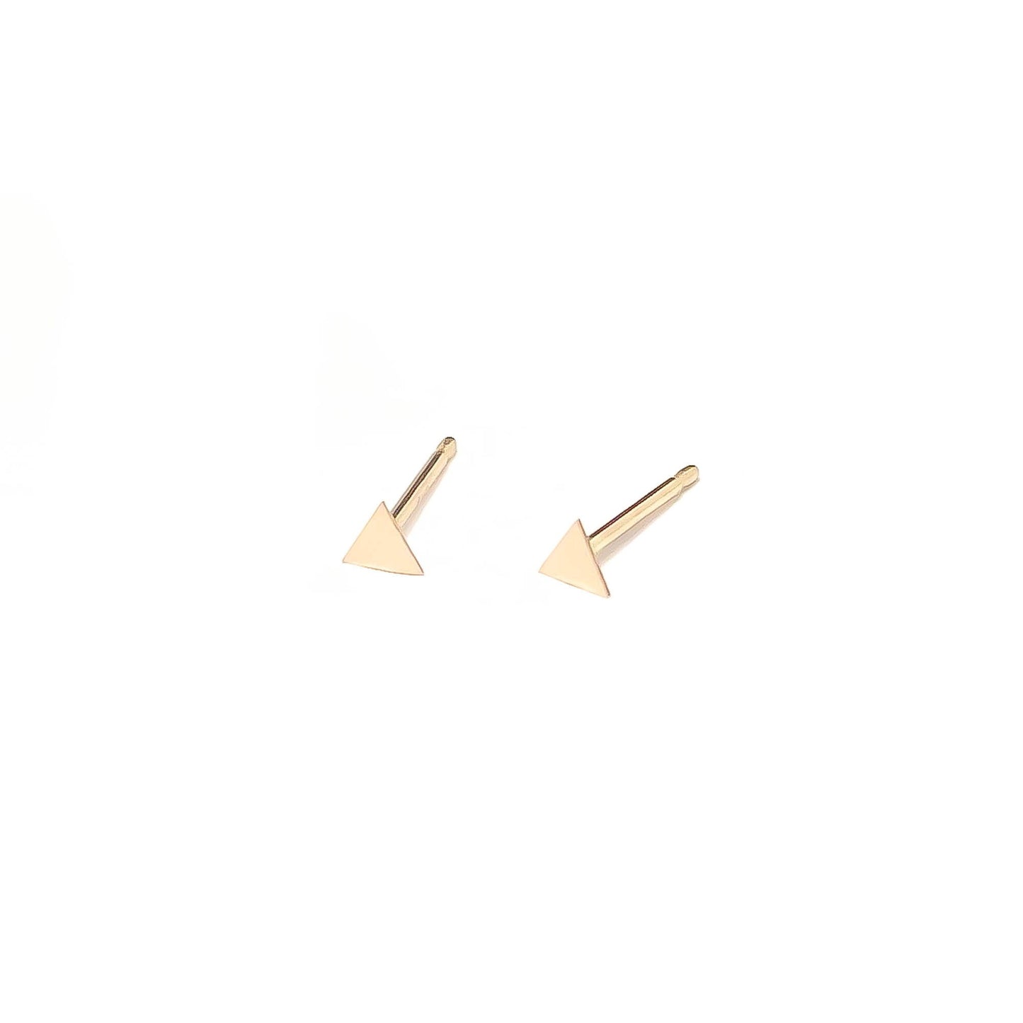 14K Gold Geometric Small Studs