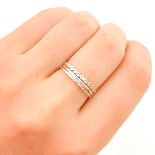 Stacking Ring Set, Sterling Silver