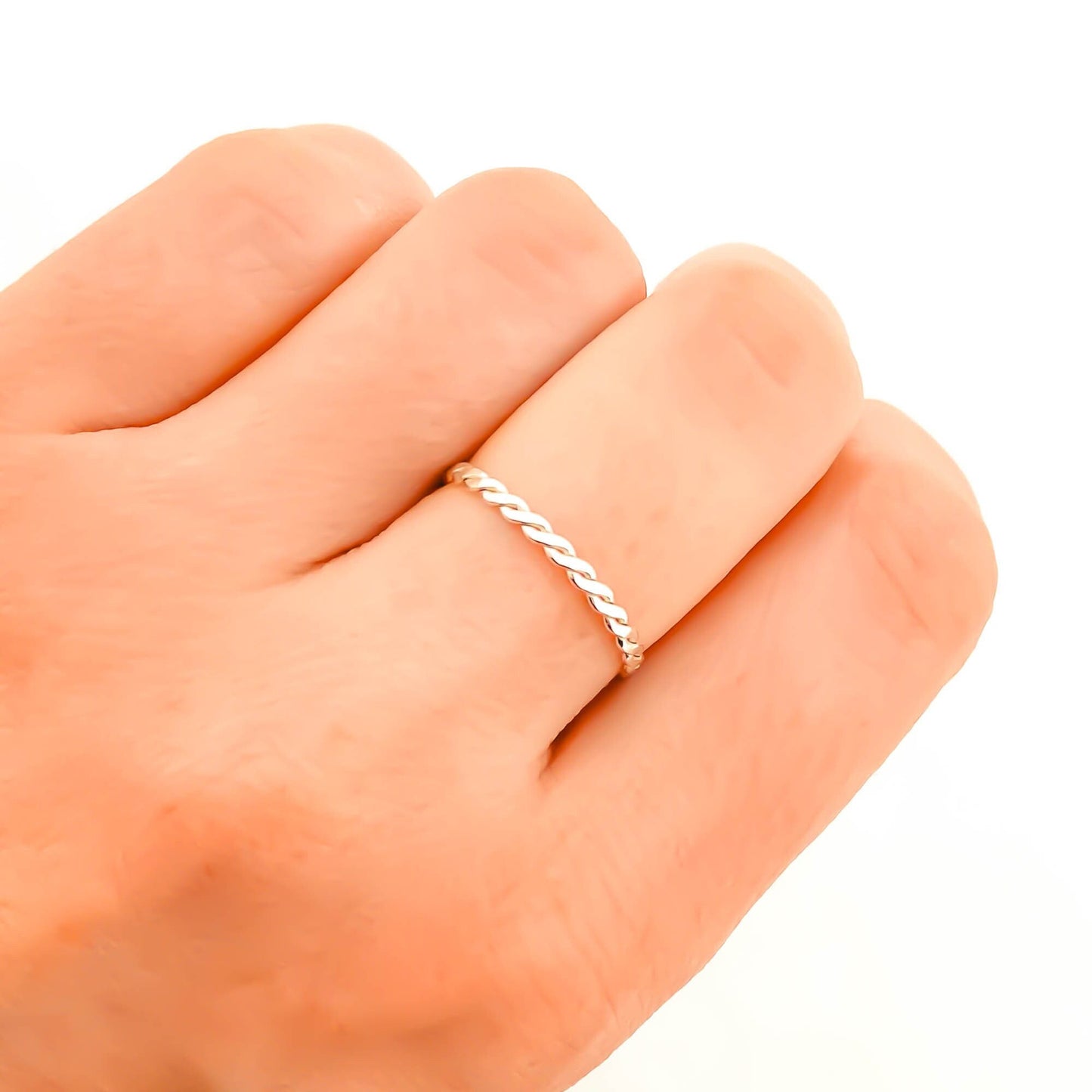 Twist Stack Ring, Sterling Silver