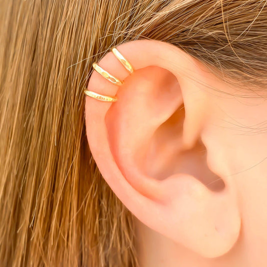 Single or Set Half Round Mini Ear Cuffs