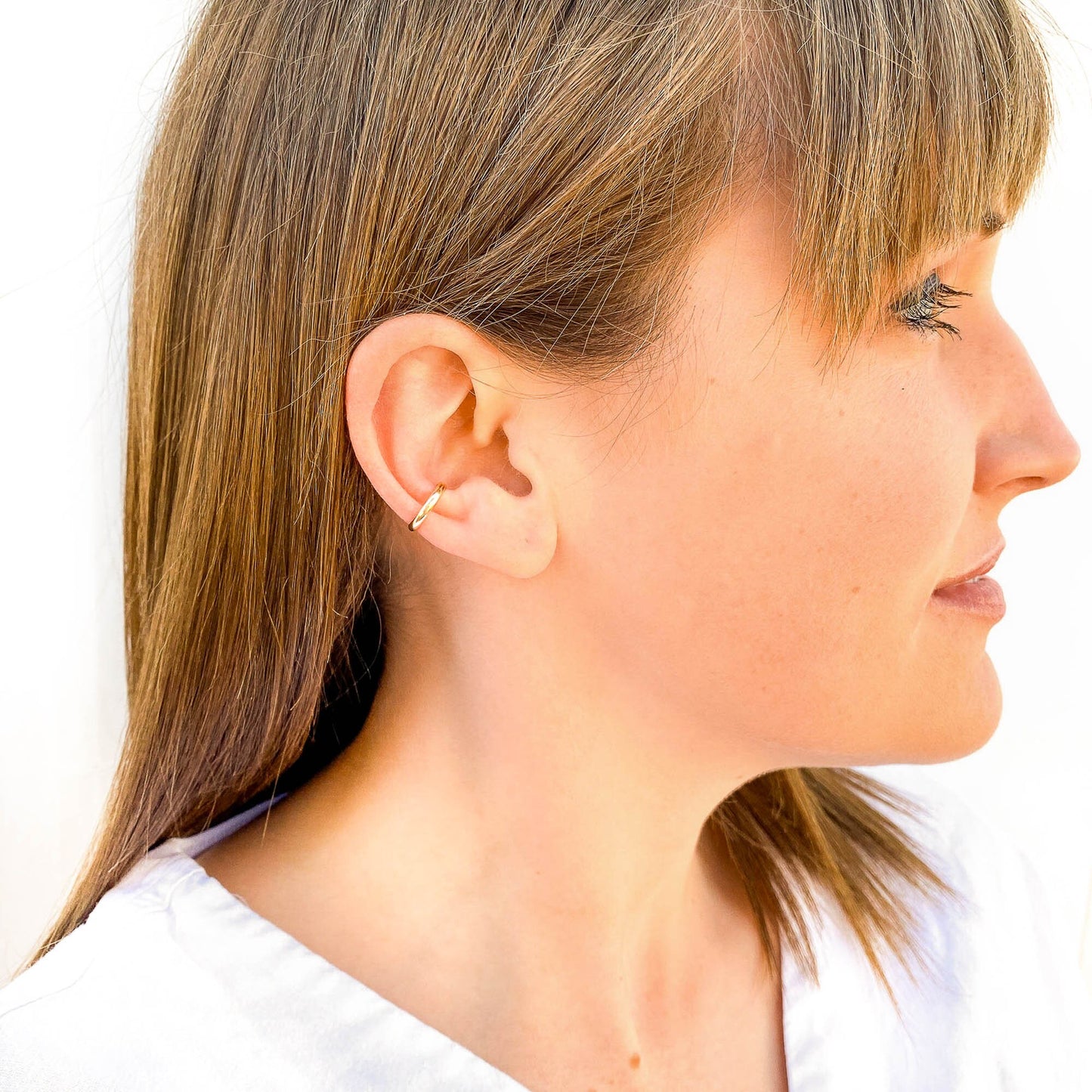 Half Round Gold Filled Conch Ear Cuff, 12 Gauge