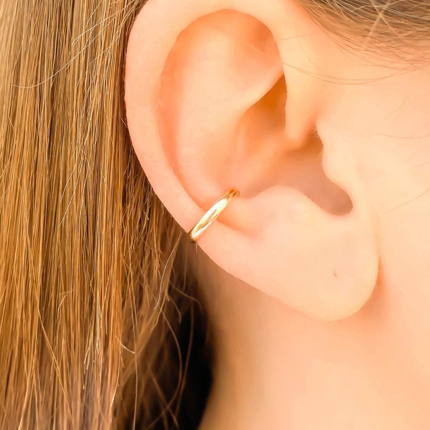 Half Round Gold Filled Conch Ear Cuff, 12 Gauge