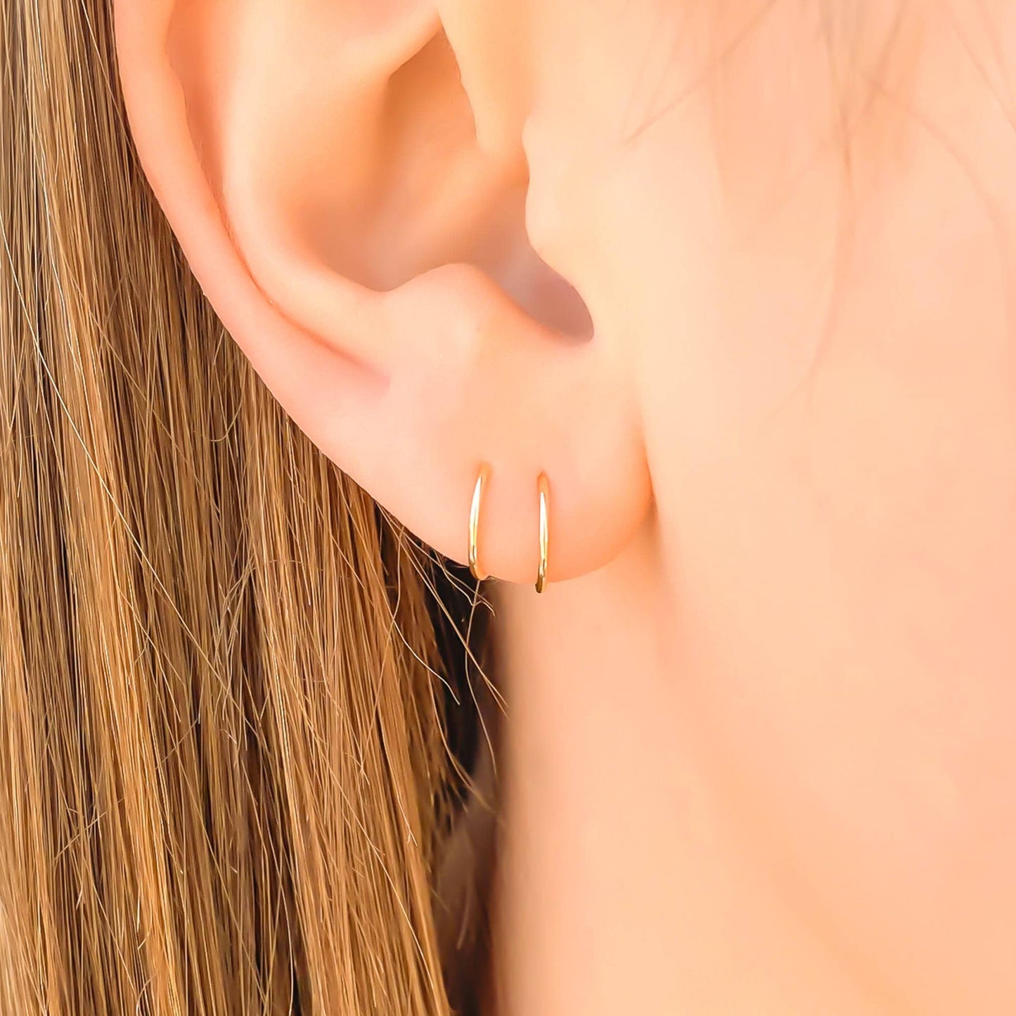 Solid Gold Hoop Earrings