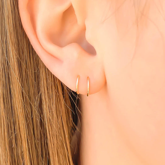 Solid Gold Hoop Earrings