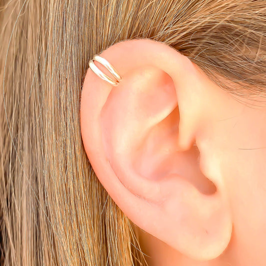2 Band Ear Cuff Mini, Sterling Silver