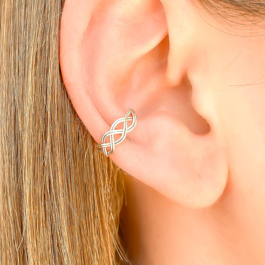 Braid Conch Ear Cuff, Sterling Silver