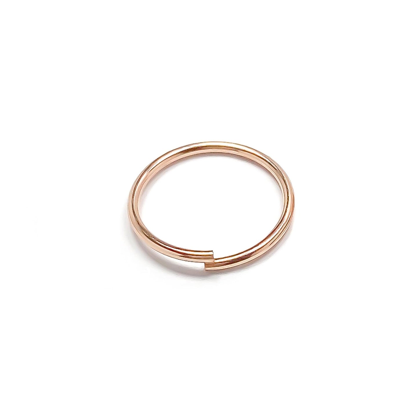 Solid 14K Rose Gold Nose Hoop