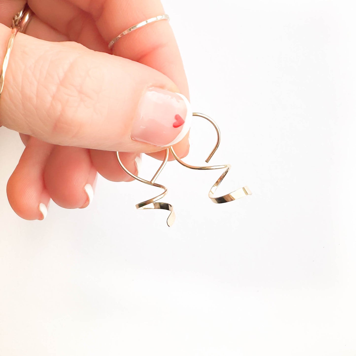 Mini Gold Spiral Earrings