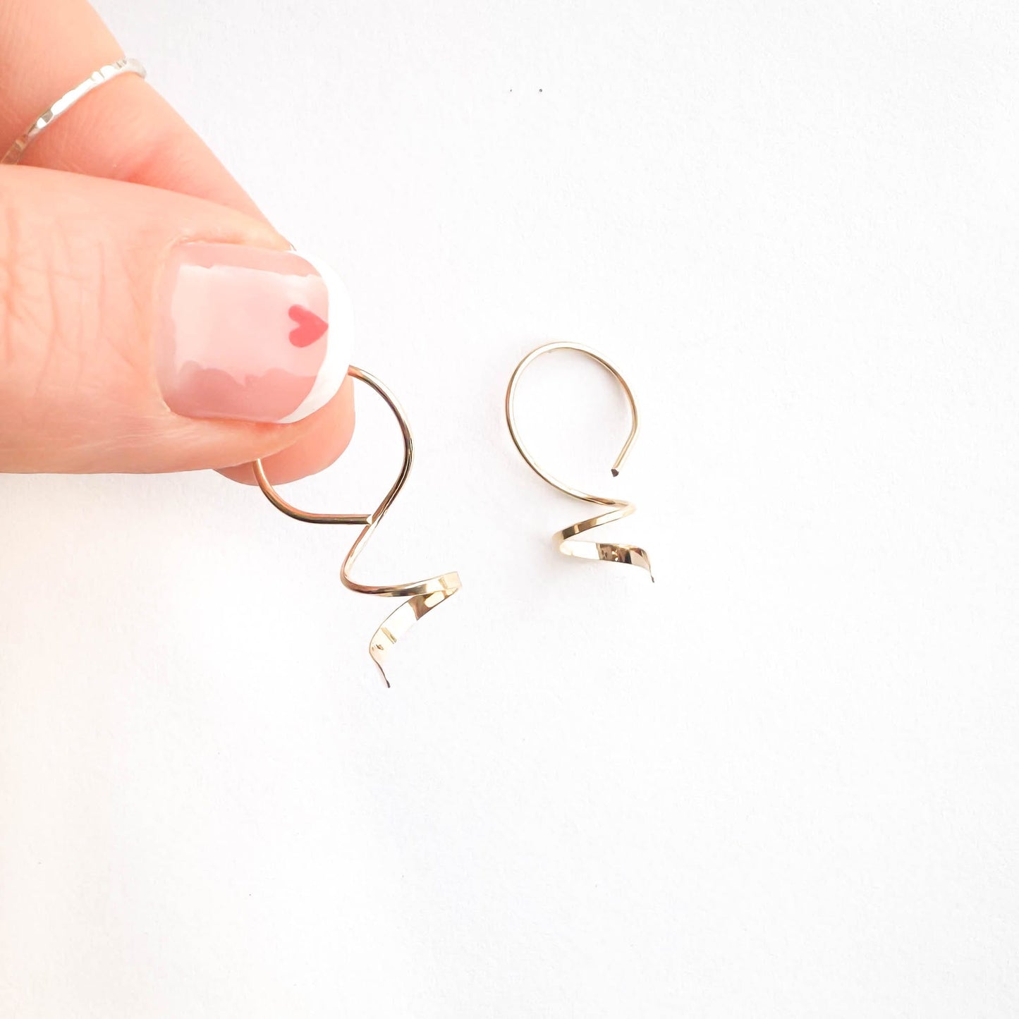 Mini Gold Spiral Earrings