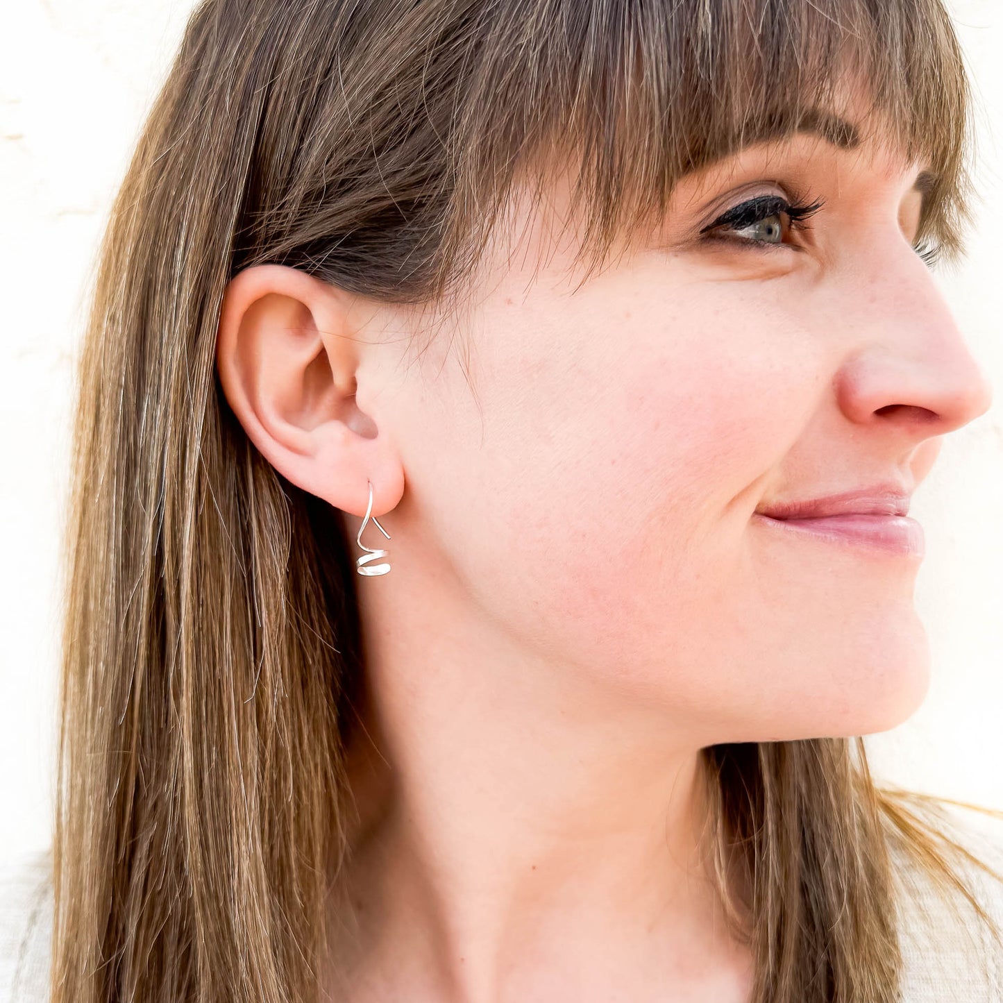 Mini Silver Spiral Earrings
