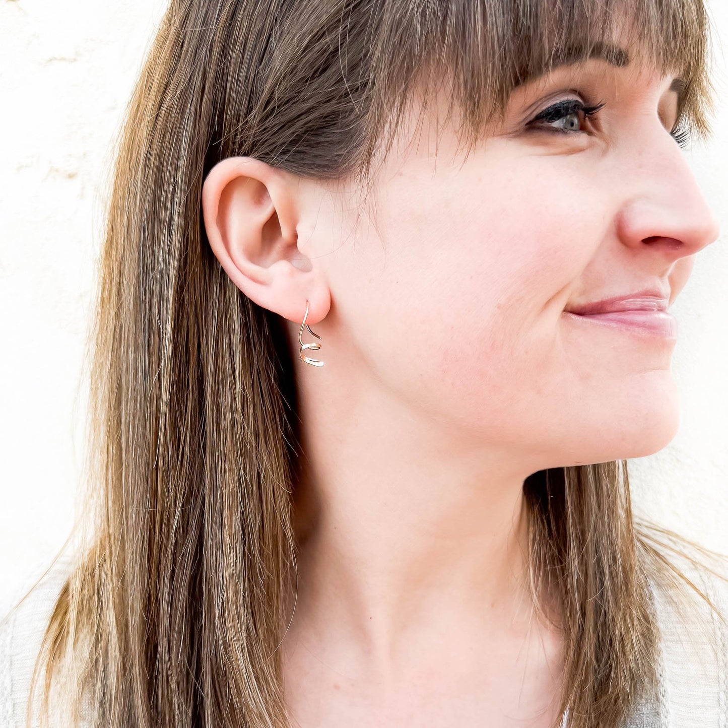 Mini Gold Spiral Earrings