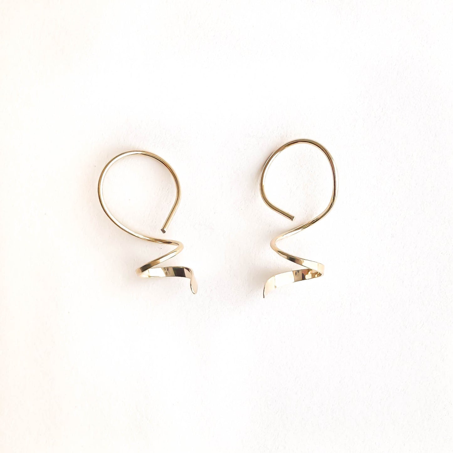 Mini Gold Spiral Earrings