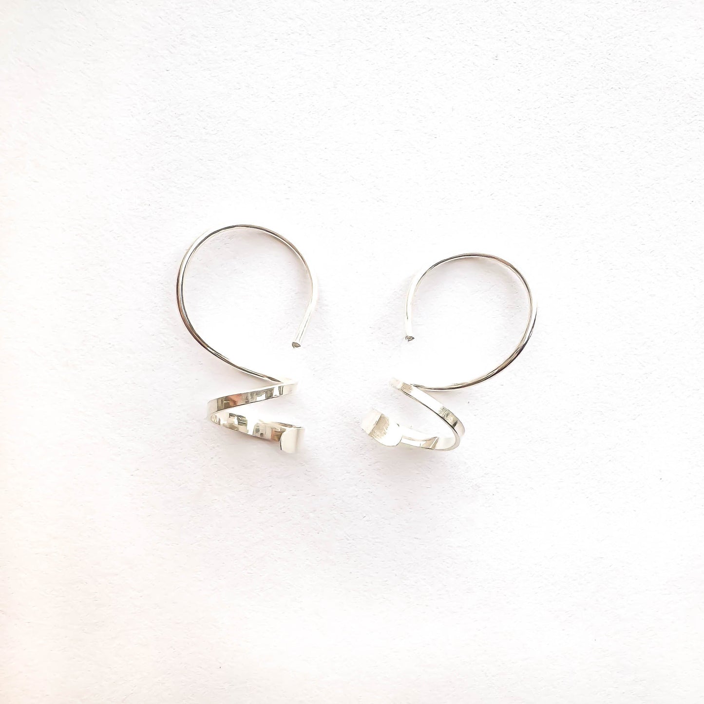 Mini Silver Spiral Earrings