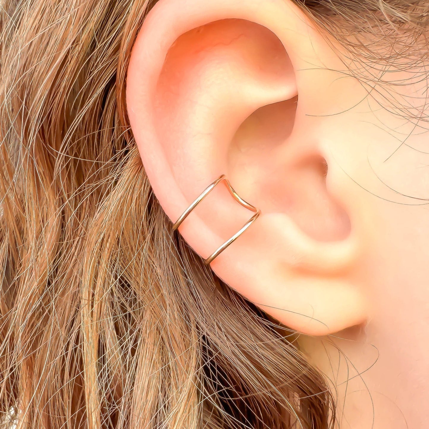 Two Line Conch Ear Cuff, 14K Gold Filled
