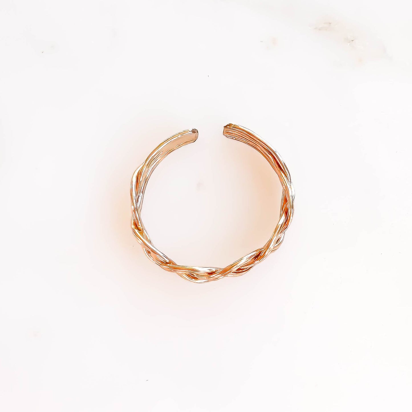 Braided Toe Ring, 14K Gold Filled