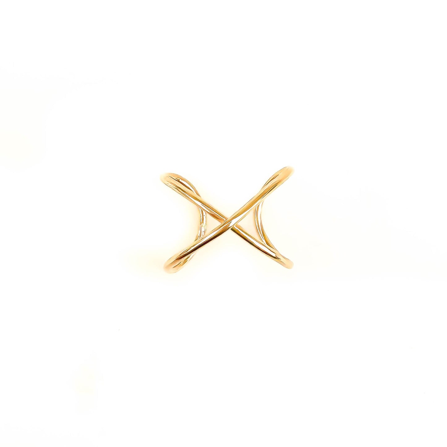 Criss Cross Conch Ear Cuff, 14K Gold Filled