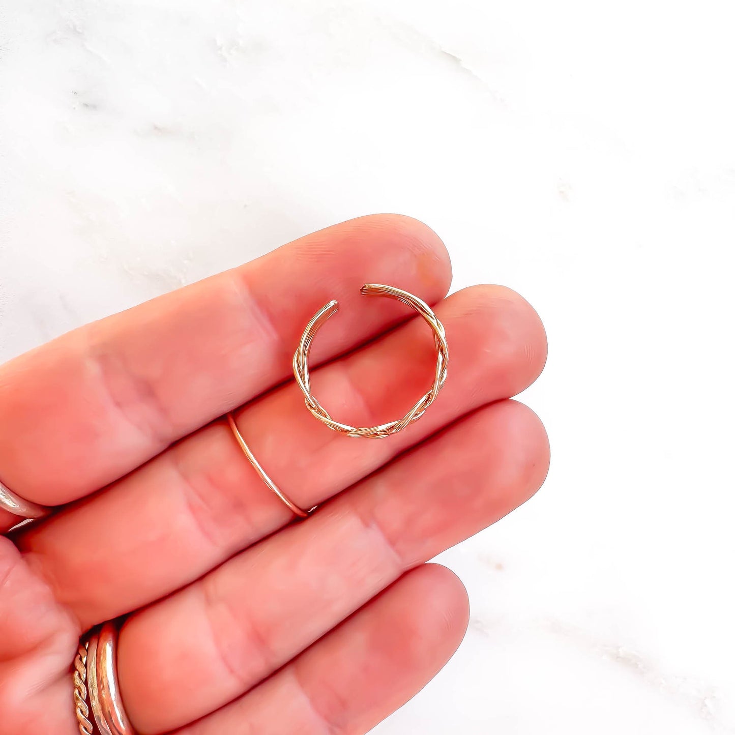 Braided Toe Ring, 14K Gold Filled