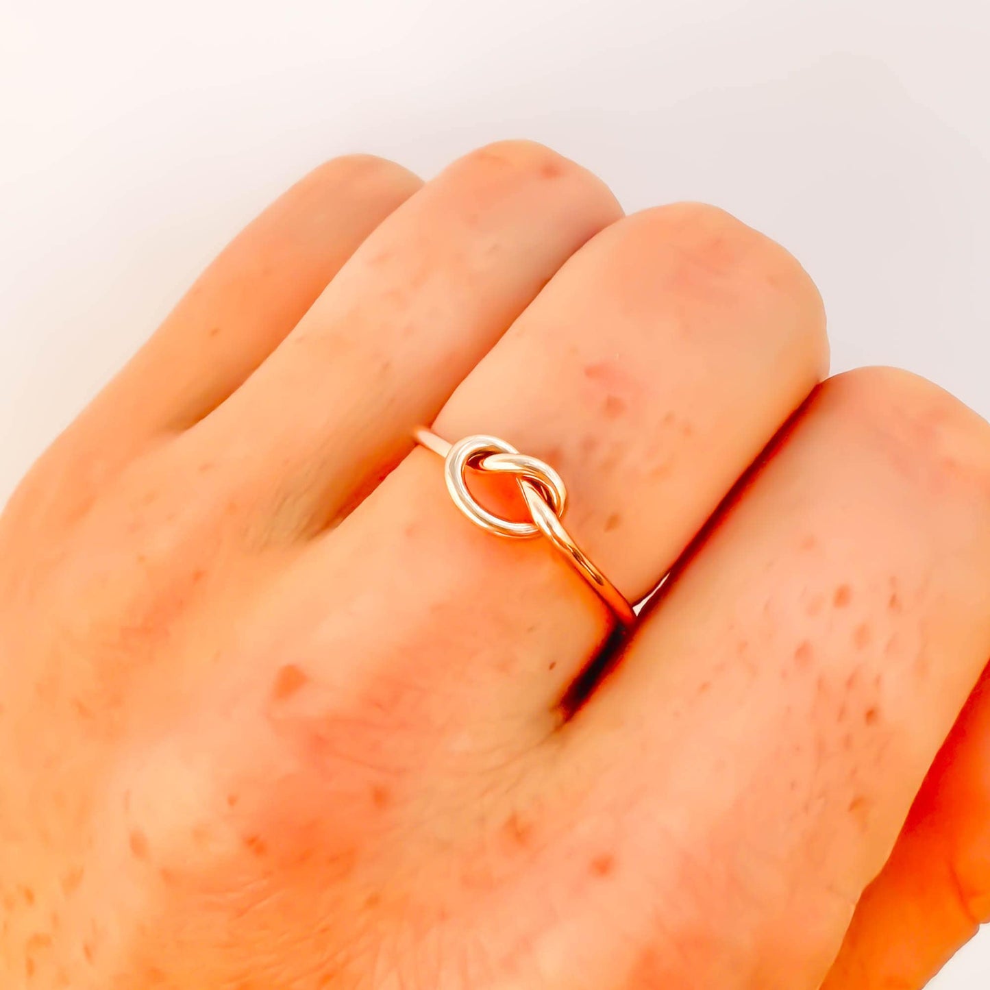 SIZE 6.5 Knot Ring, 14K Rose Gold Filled