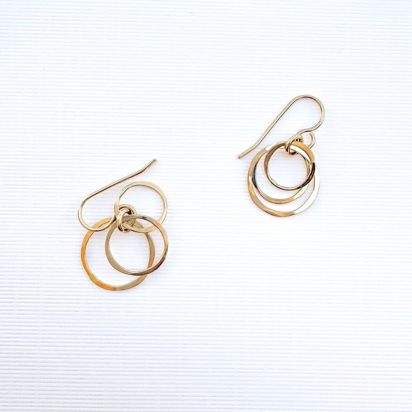 Nested Circle Dangle Earrings, 14K Gold Filled
